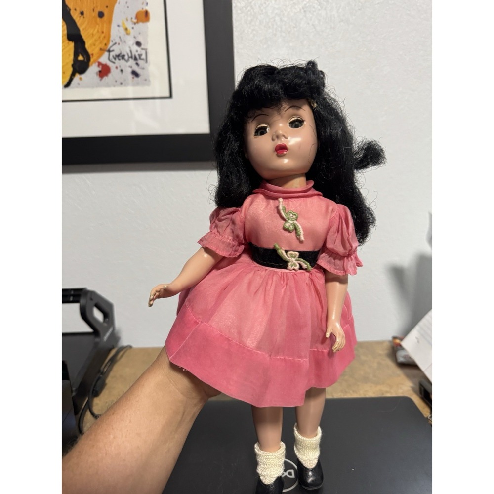 Vintage Doll Ideal? 14" Pink Dress